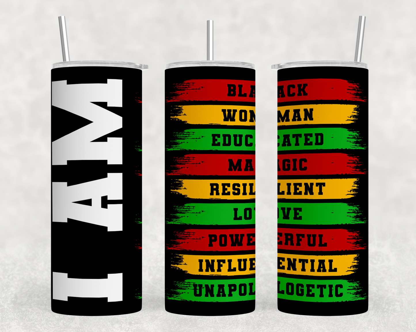 I Am Black Tumbler