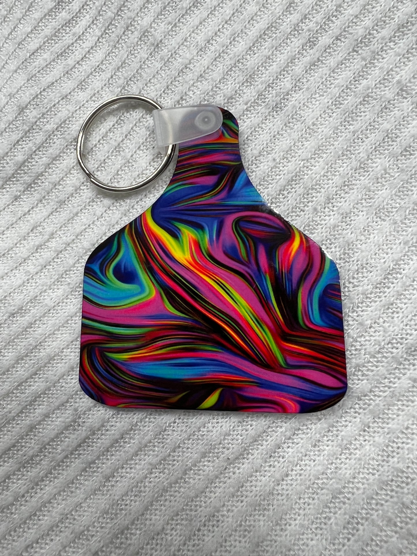 Cow Tag Keychain